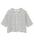 earth music&ecology カットリブＷジップカーディガン