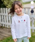 ANY KIDS テディベリー刺繍 長袖Tシャツ