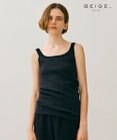 BEIGE， 【BEIGE,ecru/WEB限定・洗える】RIB TOPS /  コットンシルクリブキャミソール