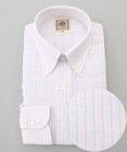 J.PRESS MEN 【WEB・一部店舗限定】コットンリネンマルチストライプ シャツ / B.D.