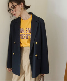 WEGO 【ANGIE VINTAGE/S/Mサイズ展開 / オケージョン対応 / セレモニー対応】ゴールドボタン テーラードジャケット / 金ボタン ダブル ブレザー