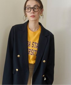 WEGO 【ANGIE VINTAGE/S/Mサイズ展開 / オケージョン対応 / セレモニー対応】ゴールドボタン テーラードジャケット / 金ボタン ダブル ブレザー