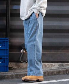 WEGO 【ユニセックス着用ITEM/ウエストゴム】ユルフィットデニムイージーパンツ