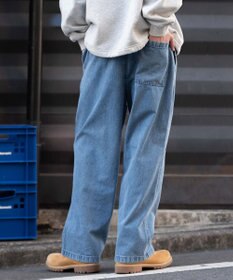 WEGO 【ユニセックス着用ITEM/ウエストゴム】ユルフィットデニムイージーパンツ