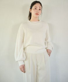 #Newans 【洗える】クロップドバルーンボリュームスリーブニット