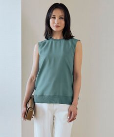 ICB 【洗える】FluidBackSatin ノースリーブプルオーバー