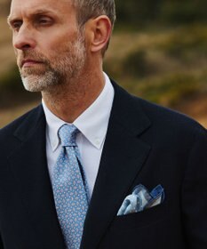 GOTAIRIKU 日本製【シルク100％】オリジナル柄チーフ_ドット柄