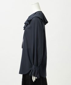 23区 【GOLD LABEL】シアーコットン ラッフル襟 ブラウス