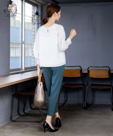 Tiaclasse 【洗える】ドロストテーパードパンツ