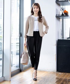 Tiaclasse 【洗える】ドロストテーパードパンツ