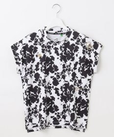 PW CIRCULUS 【WOMEN】【ストレッチ/UVケア】アニマルプリント モックネック シャツ