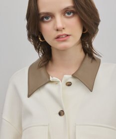 GRACE CONTINENTAL レザーカットシャツ