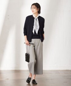 J.PRESS LADIES ストライプ プリント 剣先 スカーフ