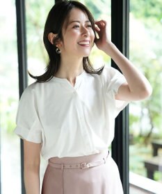 ANY SIS 【美ライン大人T】裾タックゆる プルオーバー