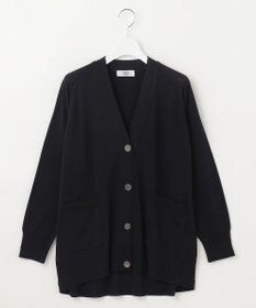 J.PRESS LADIES L 【洗える】SILKY RAYON STRETCH Vネック カーディガン