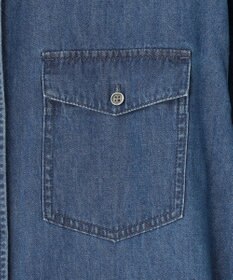 23区 【Oggi4月号掲載/洗える】23区DENIM ライトダンガリー シャツワンピース