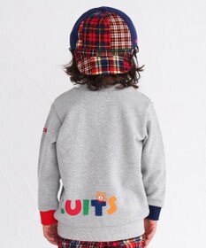 MIKI HOUSE HOT BISCUITS 【80-120cm】 立体ロゴ×キャラクタートレーナー