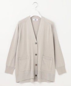 J.PRESS LADIES L 【洗える】SILKY RAYON STRETCH Vネック カーディガン