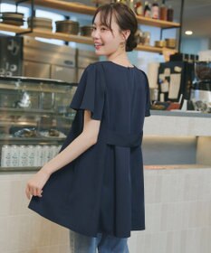 Tiaclasse L 【おのののかさん着用】半袖＆七分袖選べる袖丈バックフレアチュニック