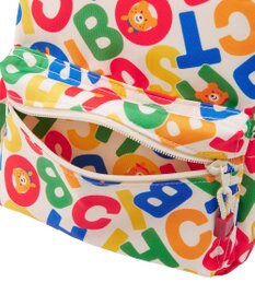 MIKI HOUSE HOT BISCUITS 【Mサイズ】 ロゴ総柄 リュック