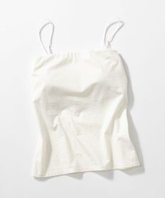 23区 【洗える】ベアトップ パッド付き キャミソール ホワイト系