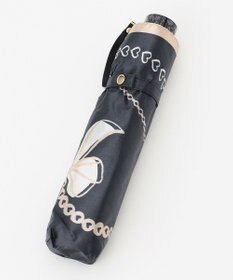 MOONBAT 【雨傘】ランバン　オン　ブルー (LANVIN en Bleu) リボン ハート ナイロンサテン 折りたたみ傘