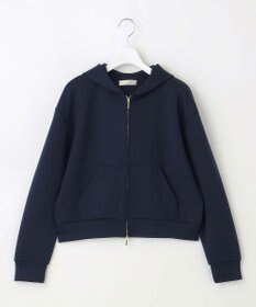 Feroux 【洗える】ダブルジップダンボールロゴ パーカー