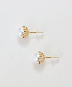 Phoebe トゥウィンクルフレームパールピアス　ゴールド/一粒