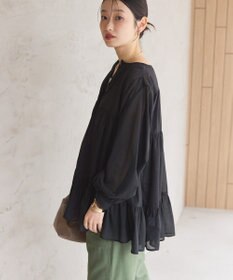 AMERICAN HOLIC シアーティアードロングブラウス