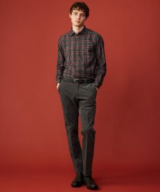 JOSEPH ABBOUD 【ウエストも伸びる！/ストレッチ/暖かい/オーガニック】オーガニックカルゼストレッチ パンツ