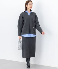 組曲 S 【加藤ローサさん着用】スムースストレッチニットアップ