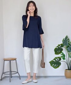 Tiaclasse 【新色追加】シフォンフレア袖チュニックブラウス