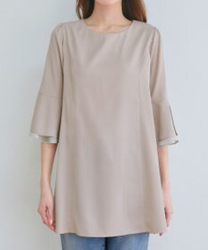 Tiaclasse 【新色追加】シフォンフレア袖チュニックブラウス