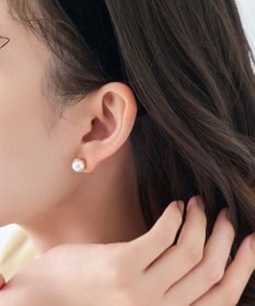 Phoebe トゥウィンクルフレームパールピアス　ゴールド/一粒