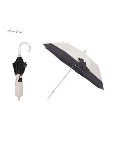 MOONBAT 【遮光/晴雨兼用日傘】LANVIN en Bleu (ランバン オン ブルー)ビジューリボン 遮熱 UV 折りたたみ傘 楽折