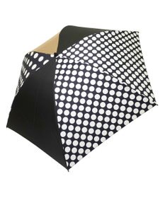 +RING UNISEX プラスリング 簡単開閉式折傘55cm BLK/BGE T1378