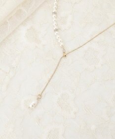 ANY SIS パール調ラリエット ネックレス ライトゴールド