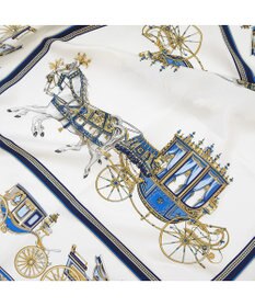 Marca ＜再登場！＞【伝統横濱スカーフ】馬車行列  大判 シルクツイル スカーフ