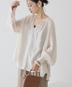 AMERICAN HOLIC スキッパーギャザーブラウス