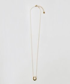 Phoebe 〈金属アレルギー対応〉メタリックホースシューネックレス　ゴールド　ステンレス/馬蹄/蹄鉄/ラッキーモチーフ/ギフト/プレゼント/大ぶり