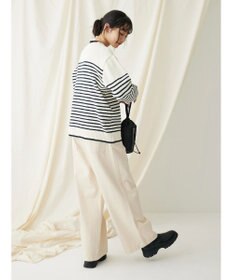 CRAFT STANDARD BOUTIQUE 洗えるモールニットボーダープルオーバー