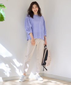 ANY 【洗濯機可】エンブロイダリーブラウス