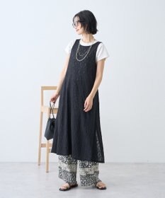 AMERICAN HOLIC レースジャガードノースリーブワンピース
