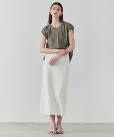 BEIGE， ZEOLITE / バックツイスト コンビトップス