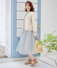 ANY SIS 【洗える】クリスタルプリーツフラワー スカート