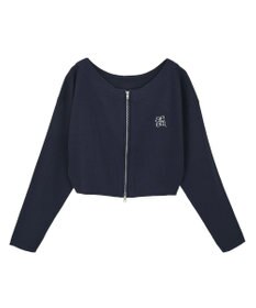 earth music&ecology ダブルジップロゴニットプルオーバー