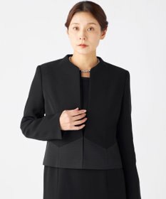 自由区 FORMAL 【ストレッチ/前開きワンピース】平二重 ジャケット+ワンピース