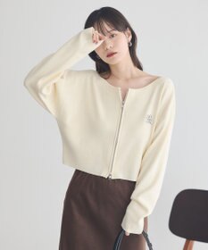 earth music&ecology ダブルジップロゴニットプルオーバー