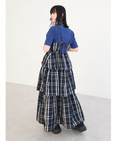 Green Parks ・ＳＵＧＡＲ　ＳＰＯＯＮ　チェックラッフルキャミワンピース