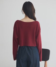 earth music&ecology ダブルジップロゴニットプルオーバー